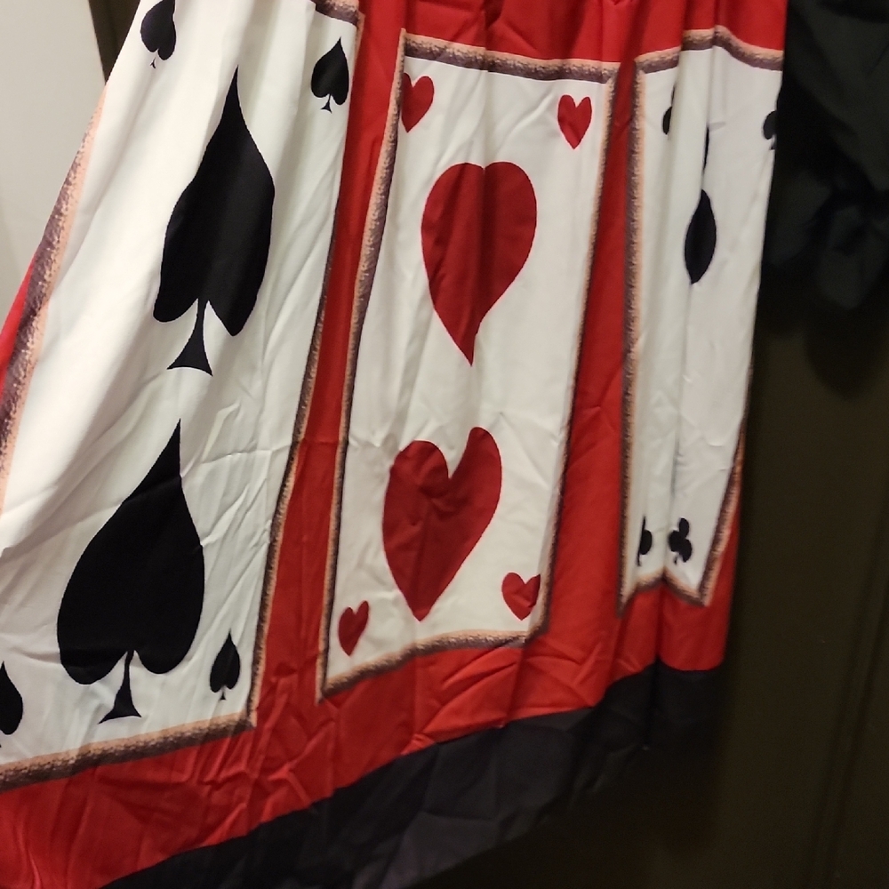 Queen Of Hearts Black/Red Playing Card Dress/Costume NWOT. 2X Halloween - Picture 6 of 8